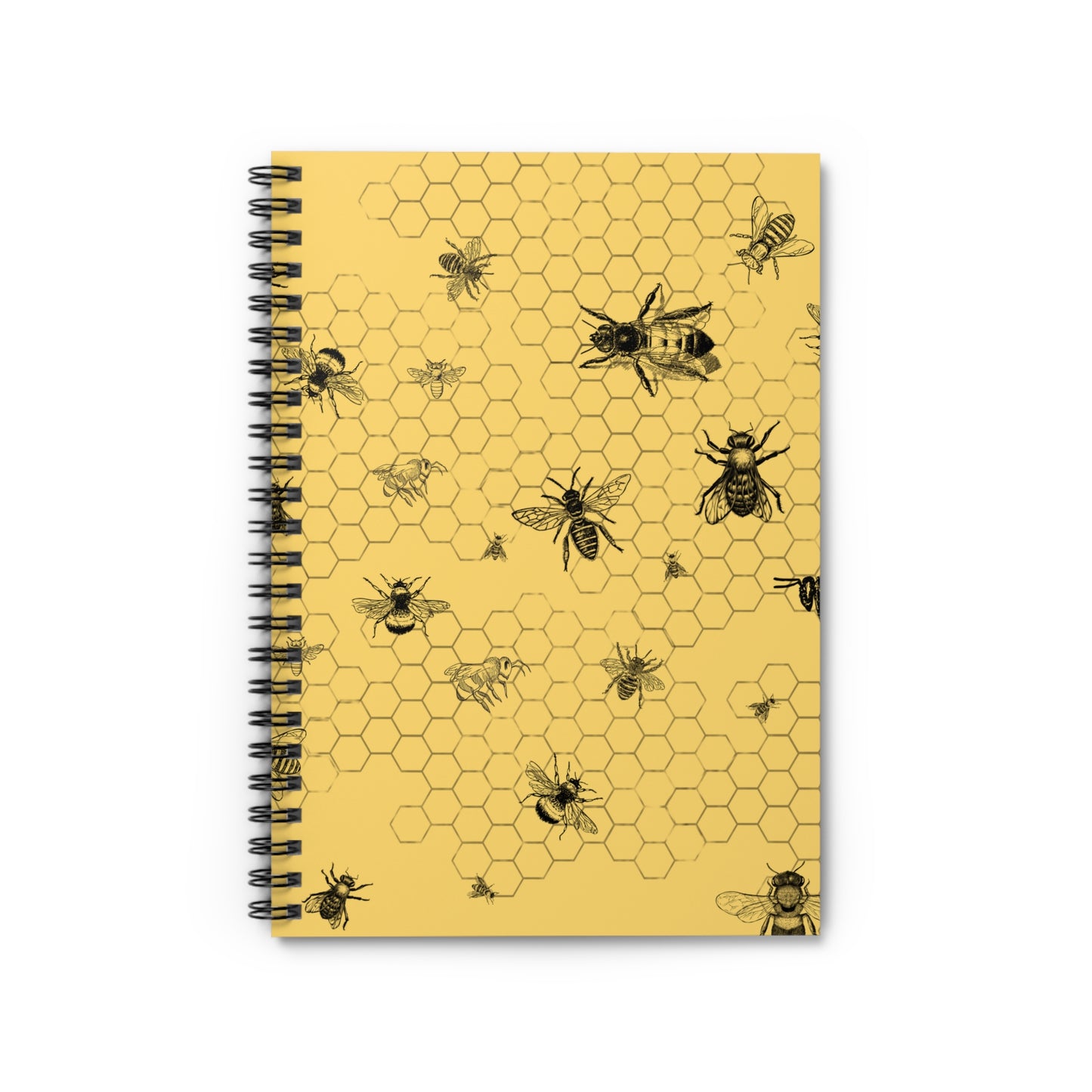 Bee and Honeycomb Spiral Notebook
