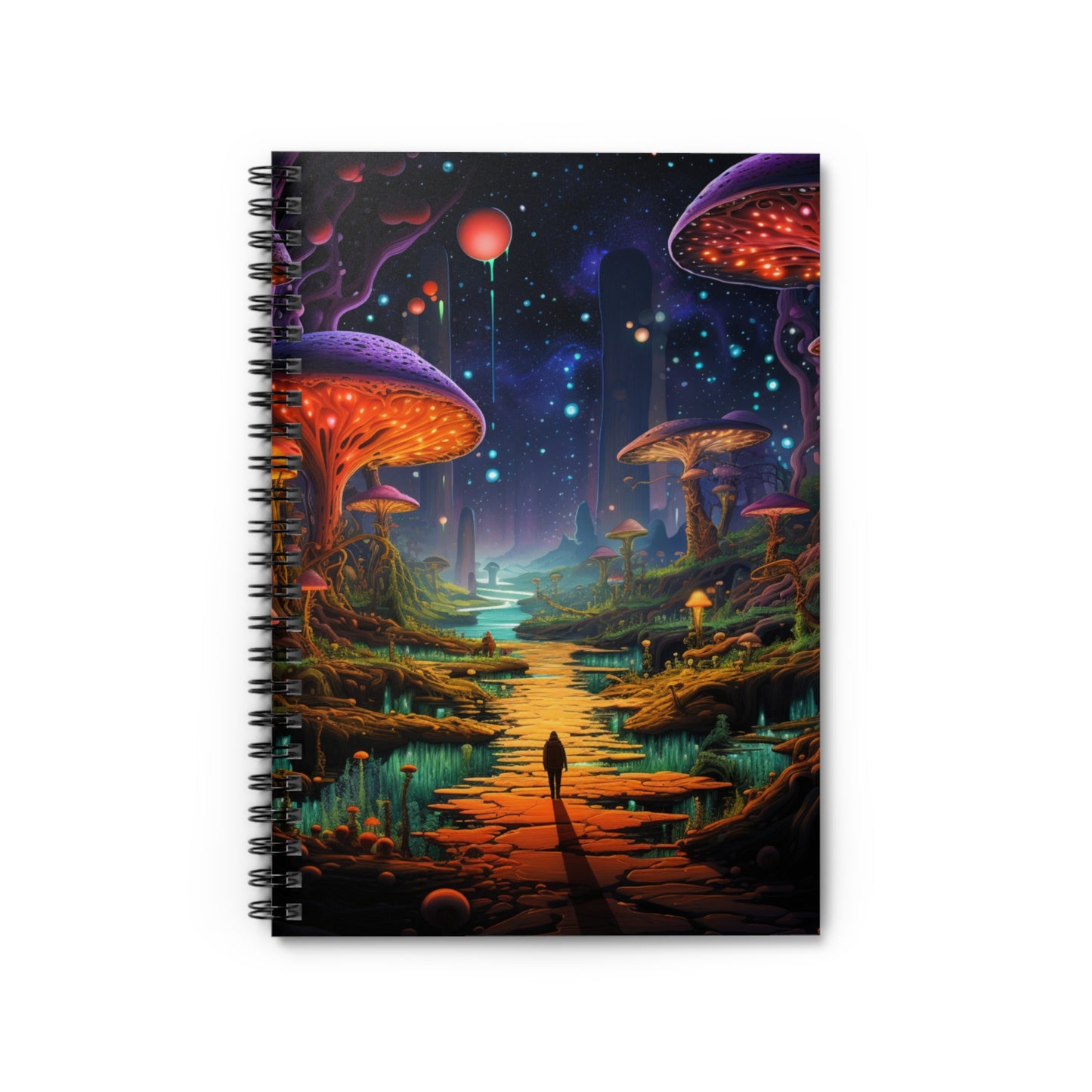 Fantasy Mushroom World Spiral Notebook