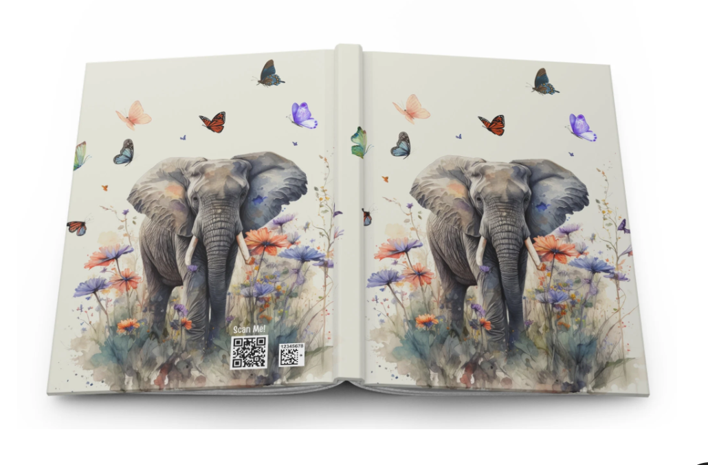 Butterflies and Elephant Notebook