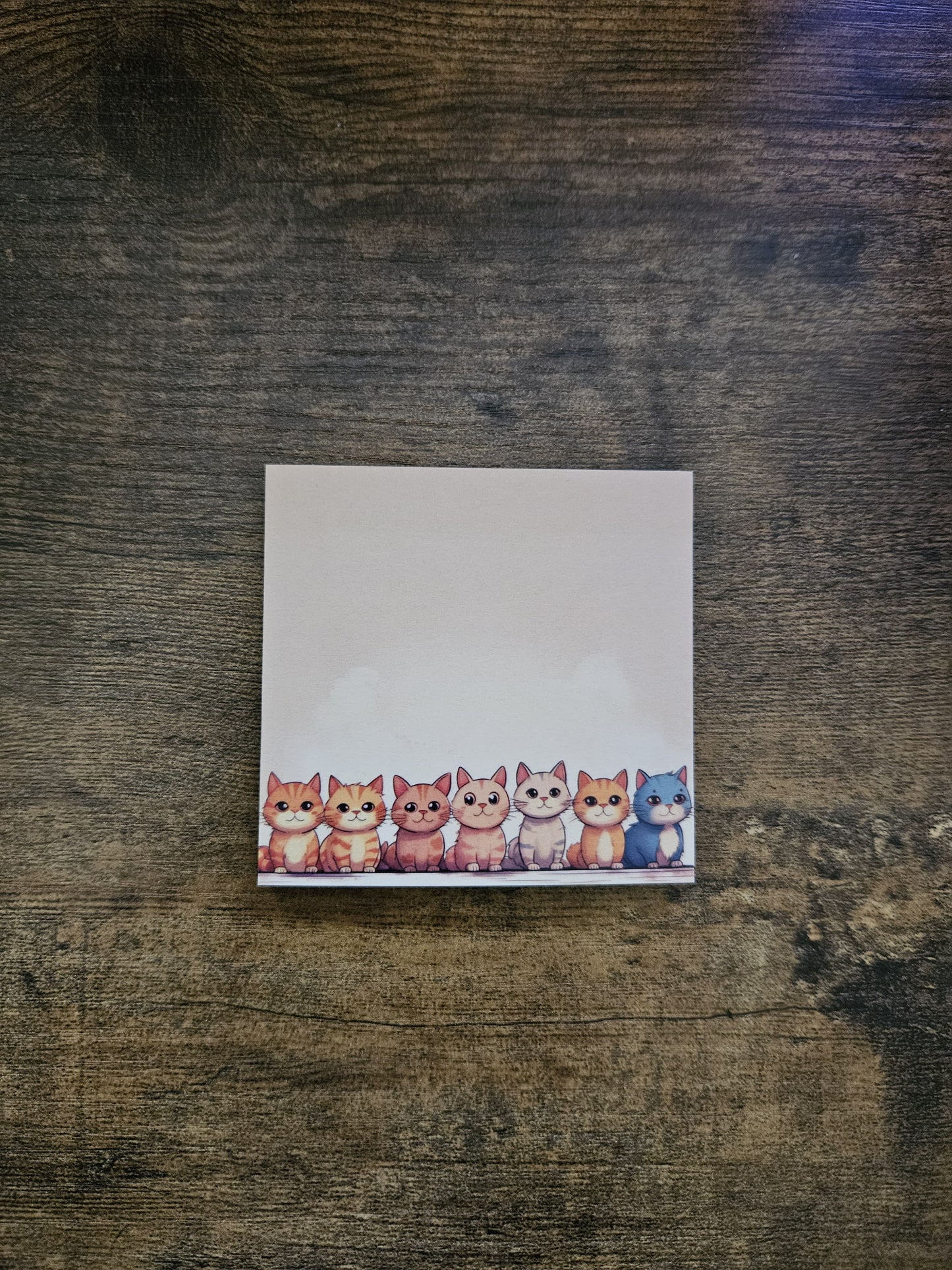 Row of Cats Sticky Note Pads