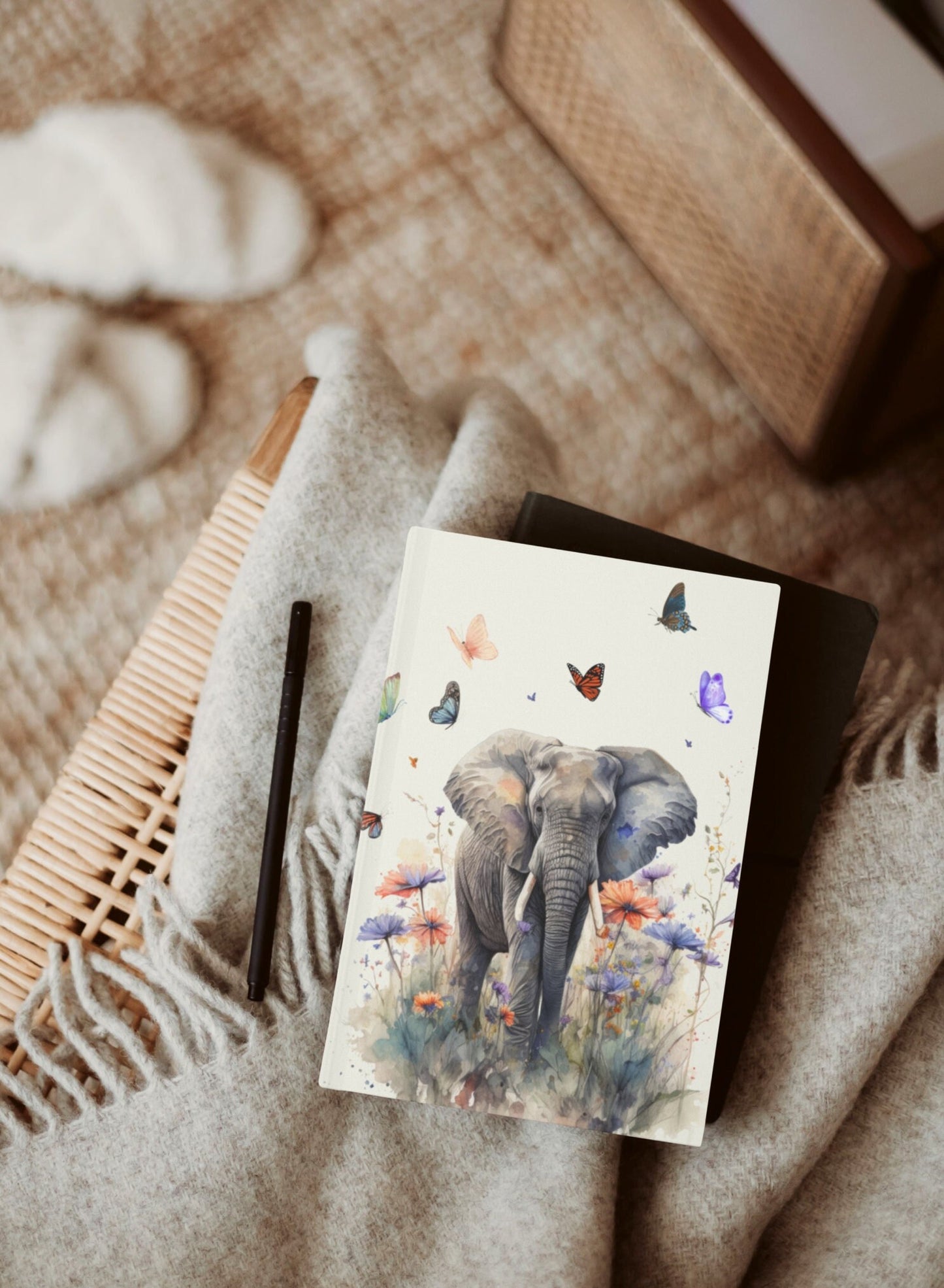 Butterflies and Elephant Notebook
