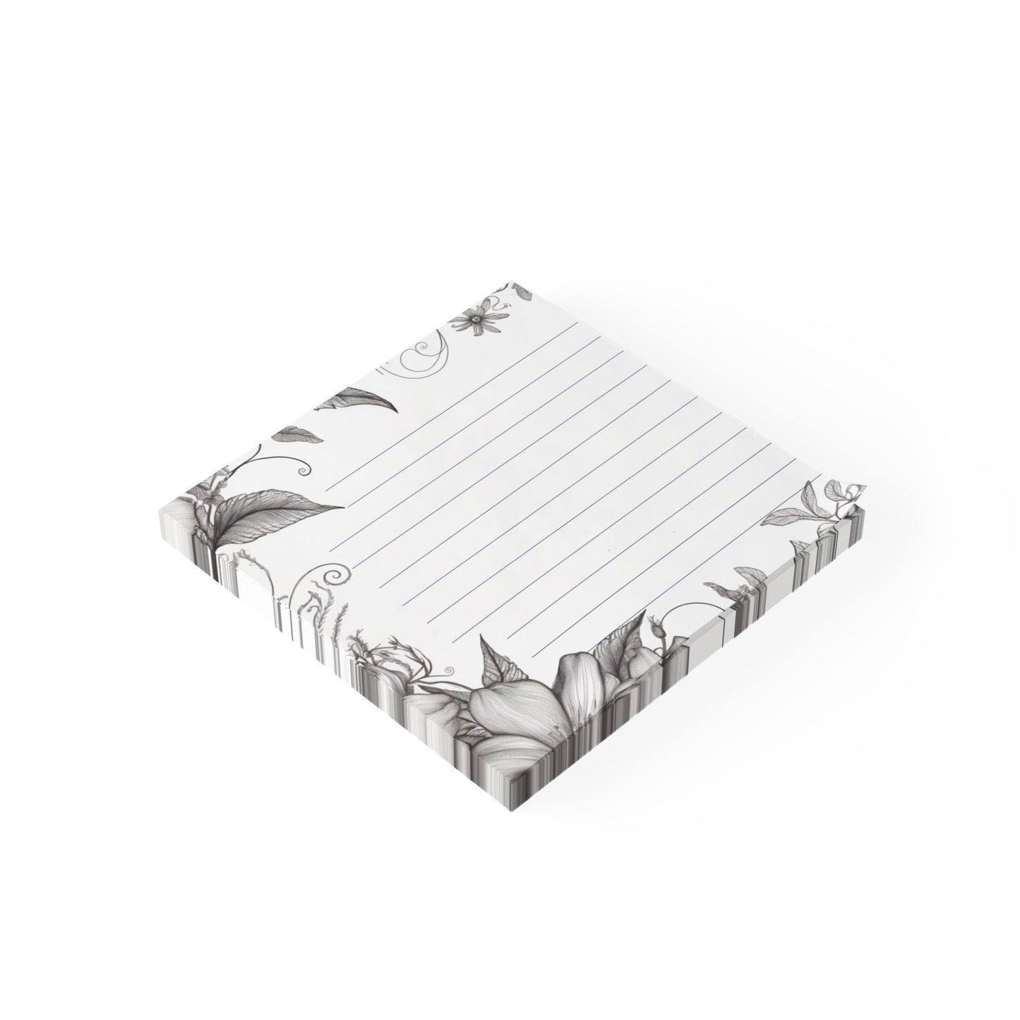 Floral Vines Lined Sticky Note Pads