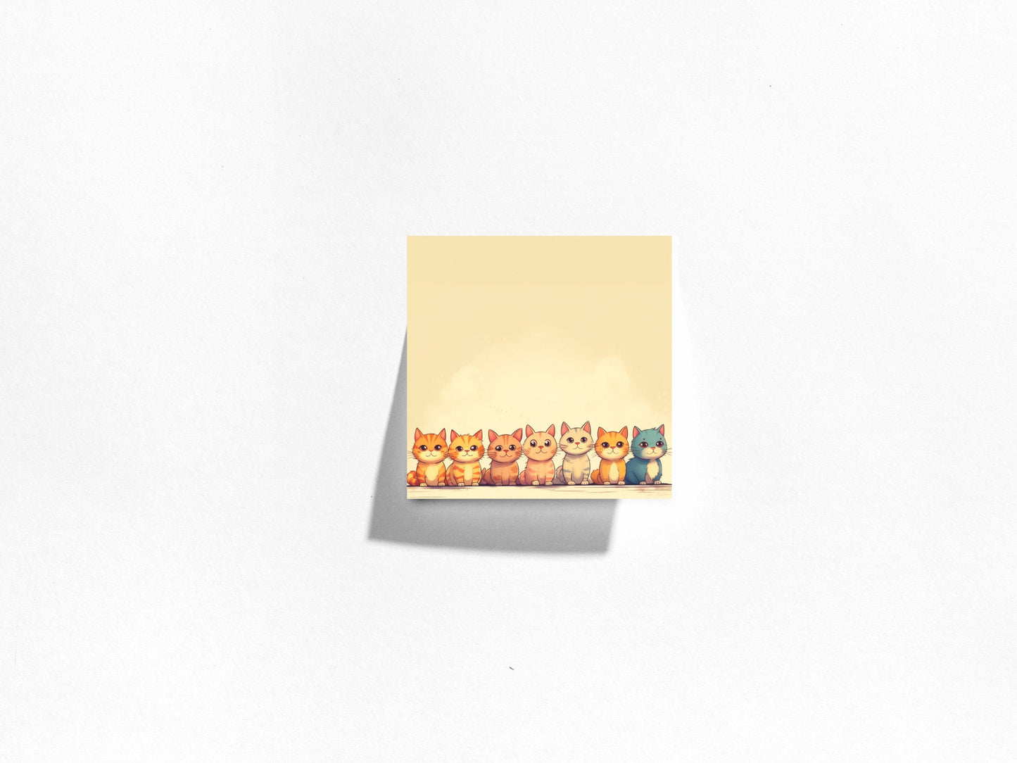 Row of Cats Sticky Note Pads
