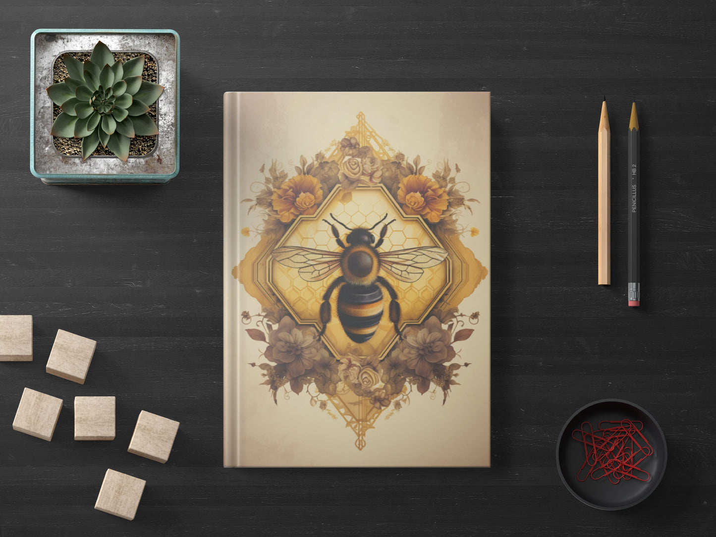 Floral Bee Notebook