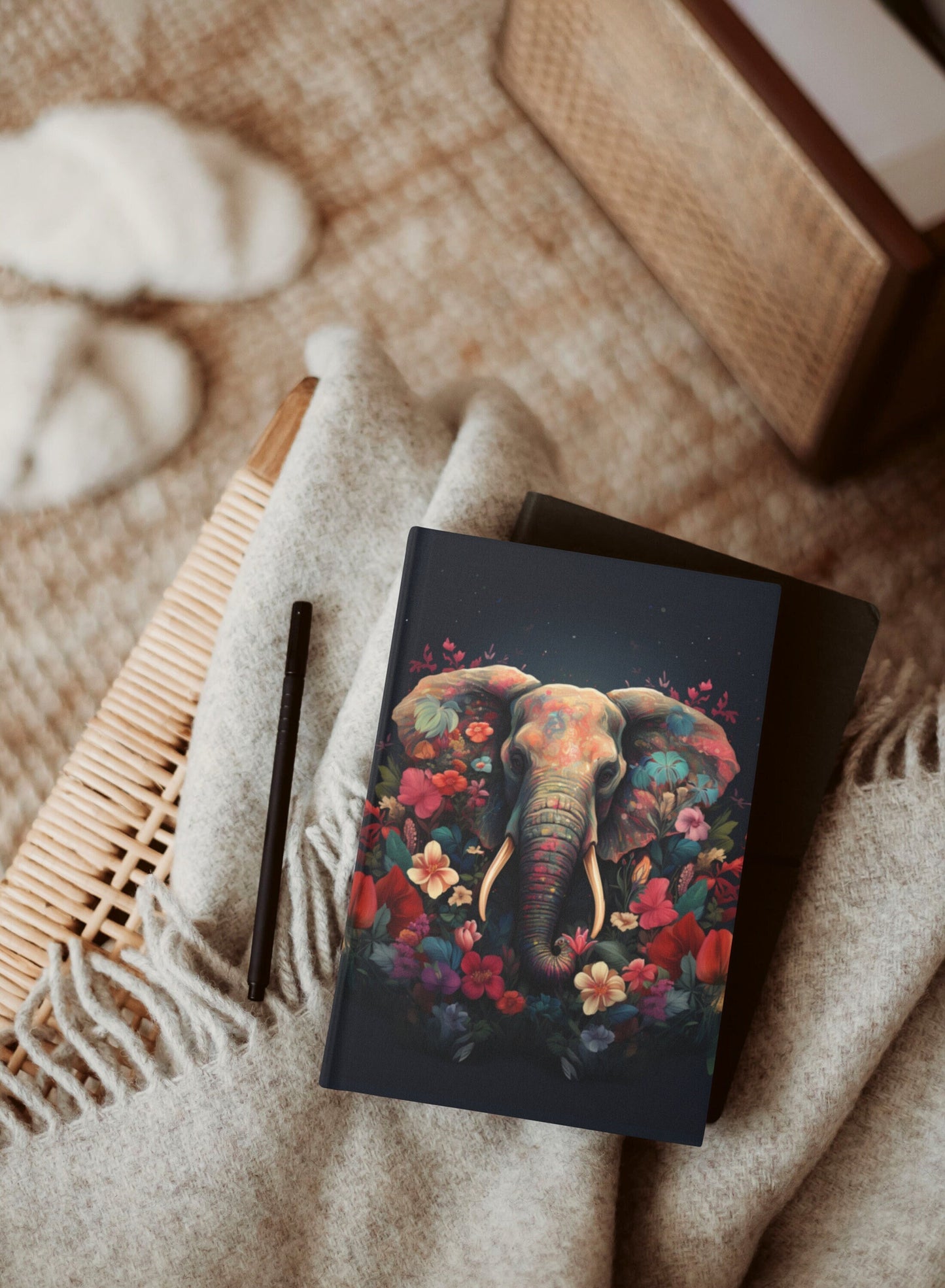 Floral Elephant Notebook