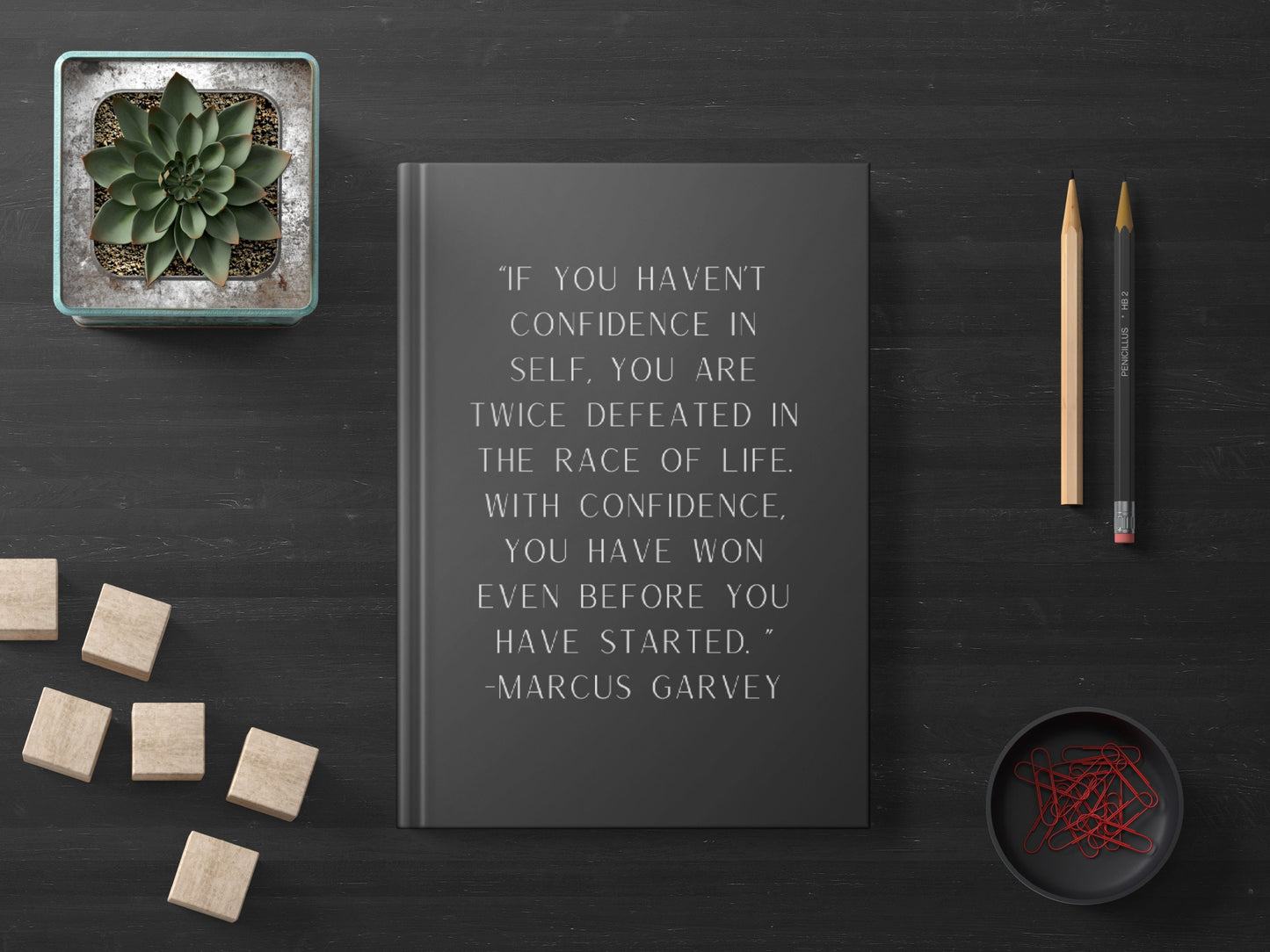 Marcus Garvey Confidence Quote Notebook