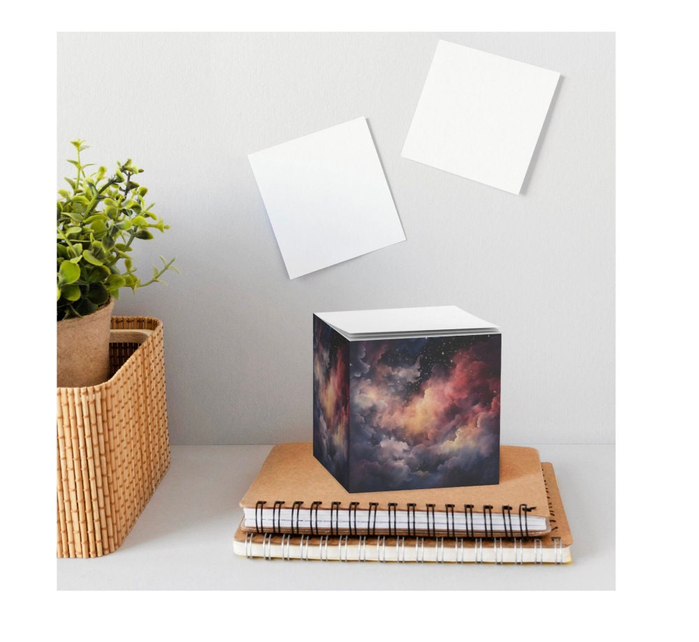 Starry Night Sky Note Cube