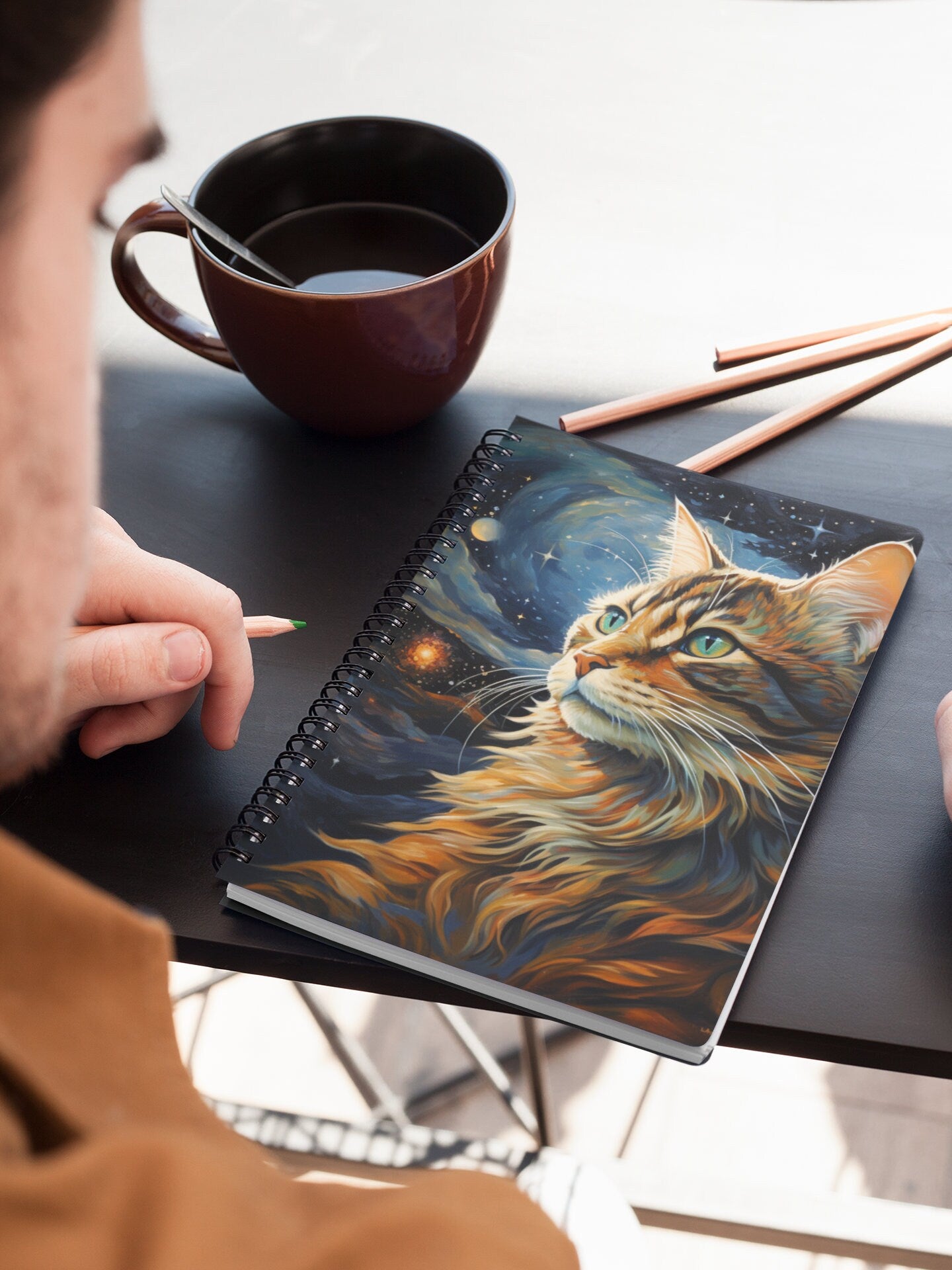 Cat in Space Spiral Notebook
