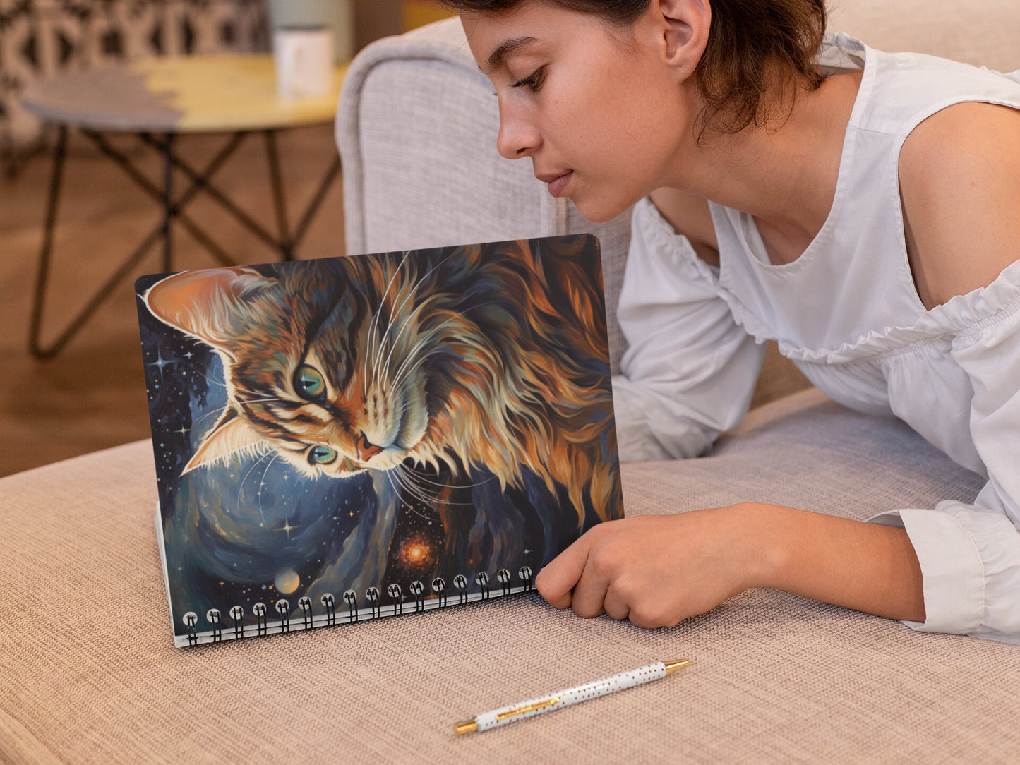 Cat in Space Spiral Notebook
