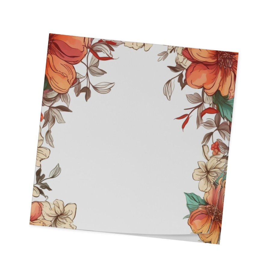 Floral Border Sticky Note Pads