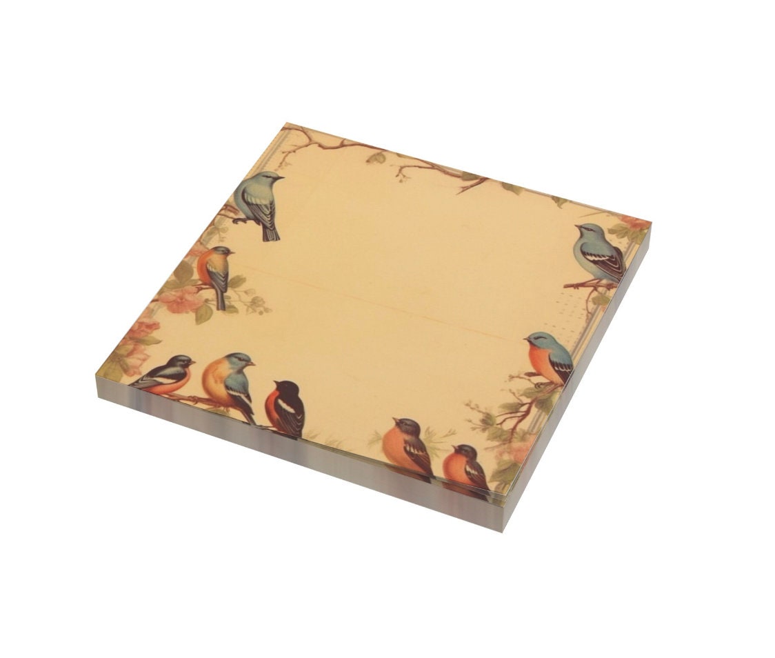 Vintage Birds Sticky Note Pads