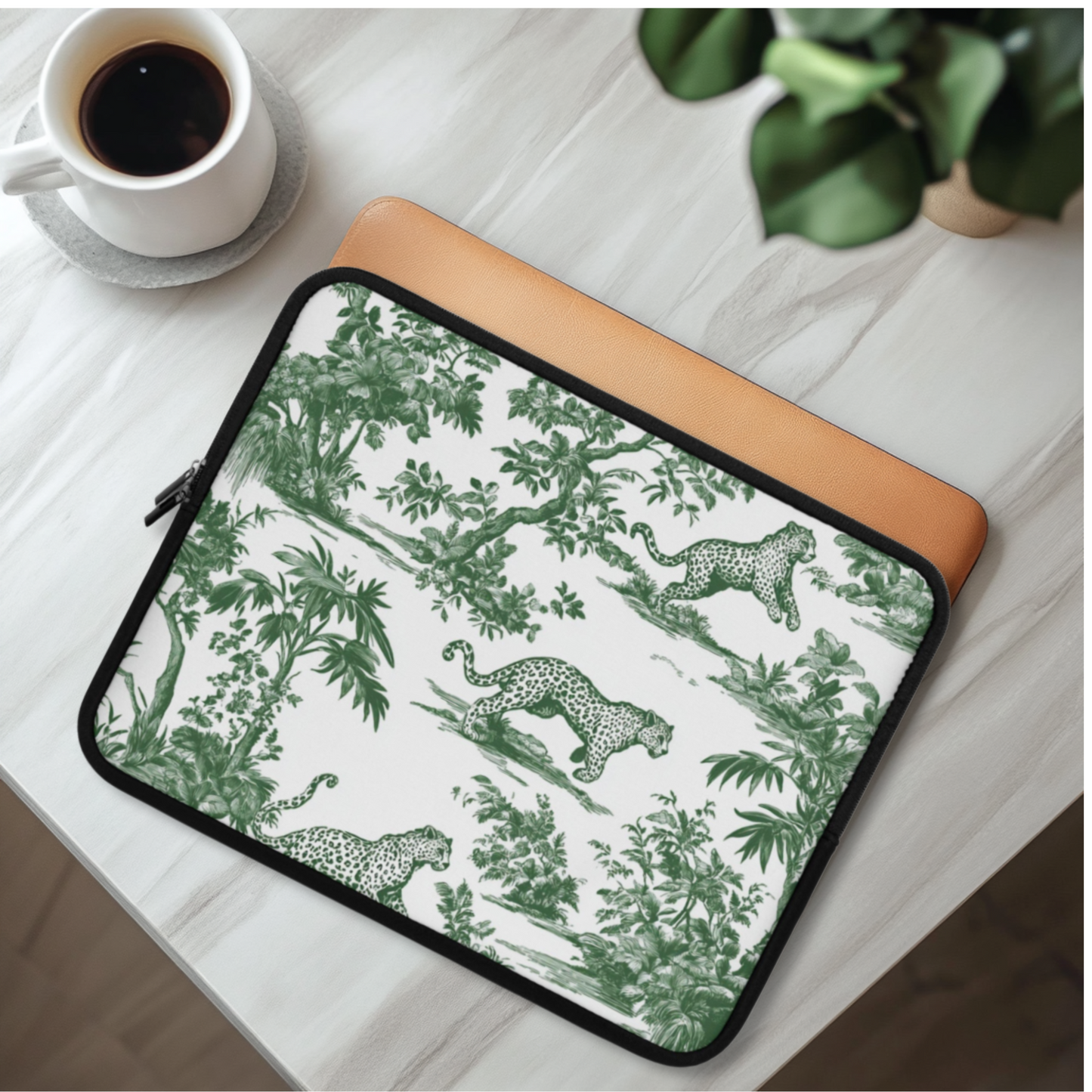Green Leopard Toile Sleeve