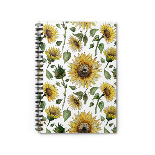 Happy Sunflower Spiral Notebook