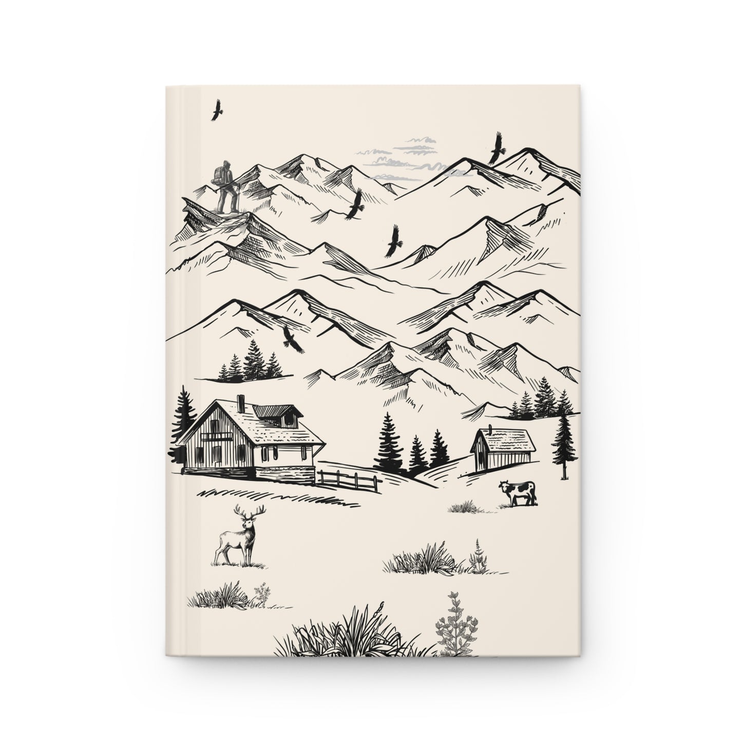 Rustic Cabin and Mountains Notebook