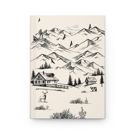 Rustic Cabin and Mountains Notebook