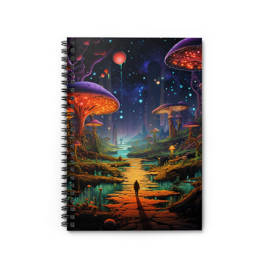 Fantasy Mushroom World Spiral Notebook