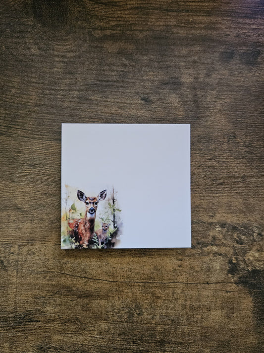 Watercolor Deer Sticky Note Pads