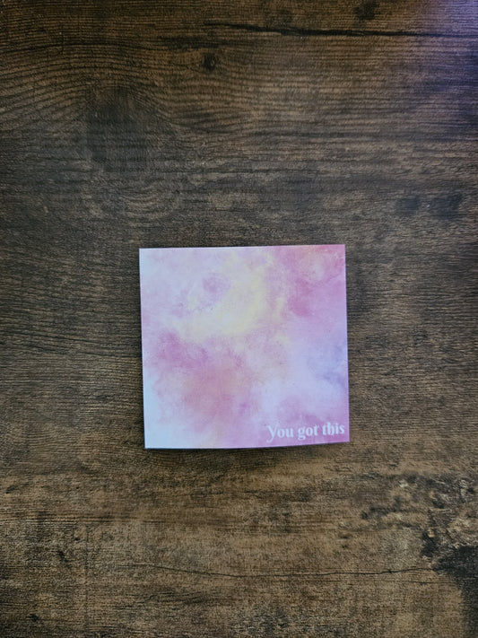 Tie Dye Motivational Sticky Note Pads