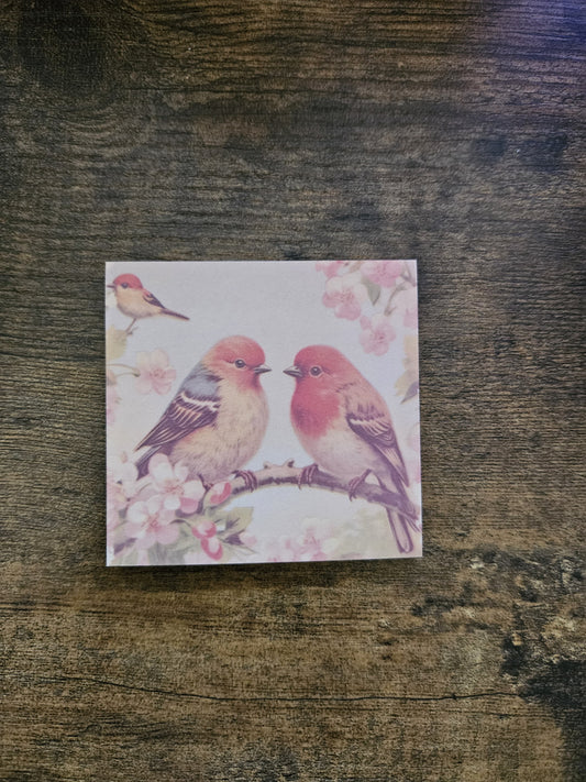 Vintage Songbirds Sticky Note Pad