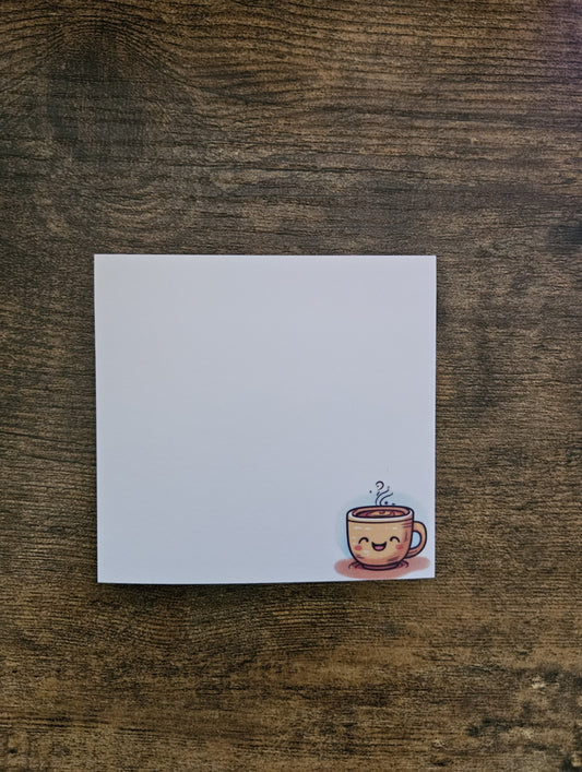 Happy Coffee Mug Sticky Note Pads