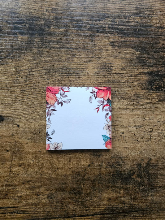 Floral Border Sticky Note Pads