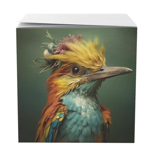 Colorful Bird Sticky Note Cube