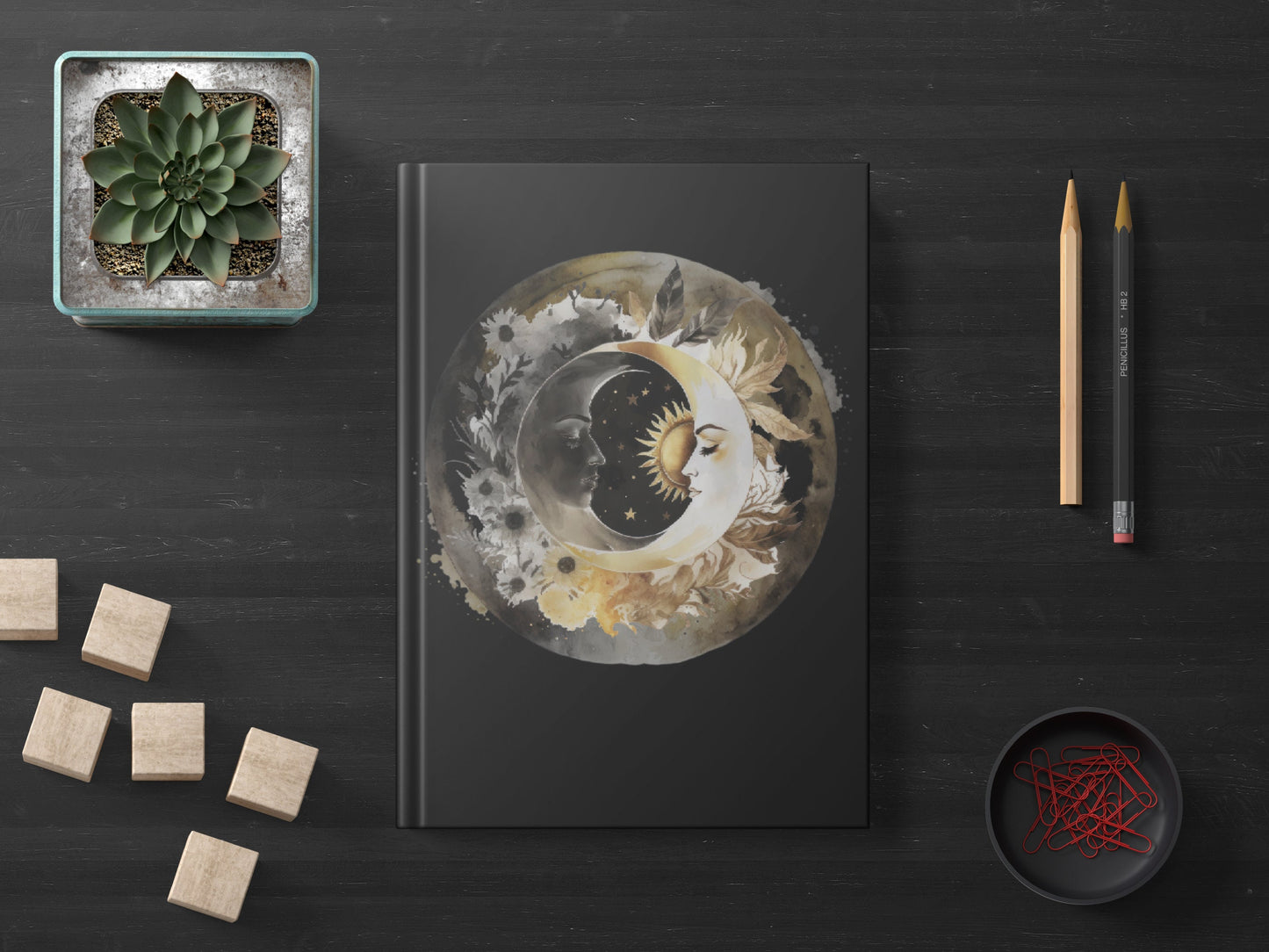 Celestial Sun and Moon Notebook