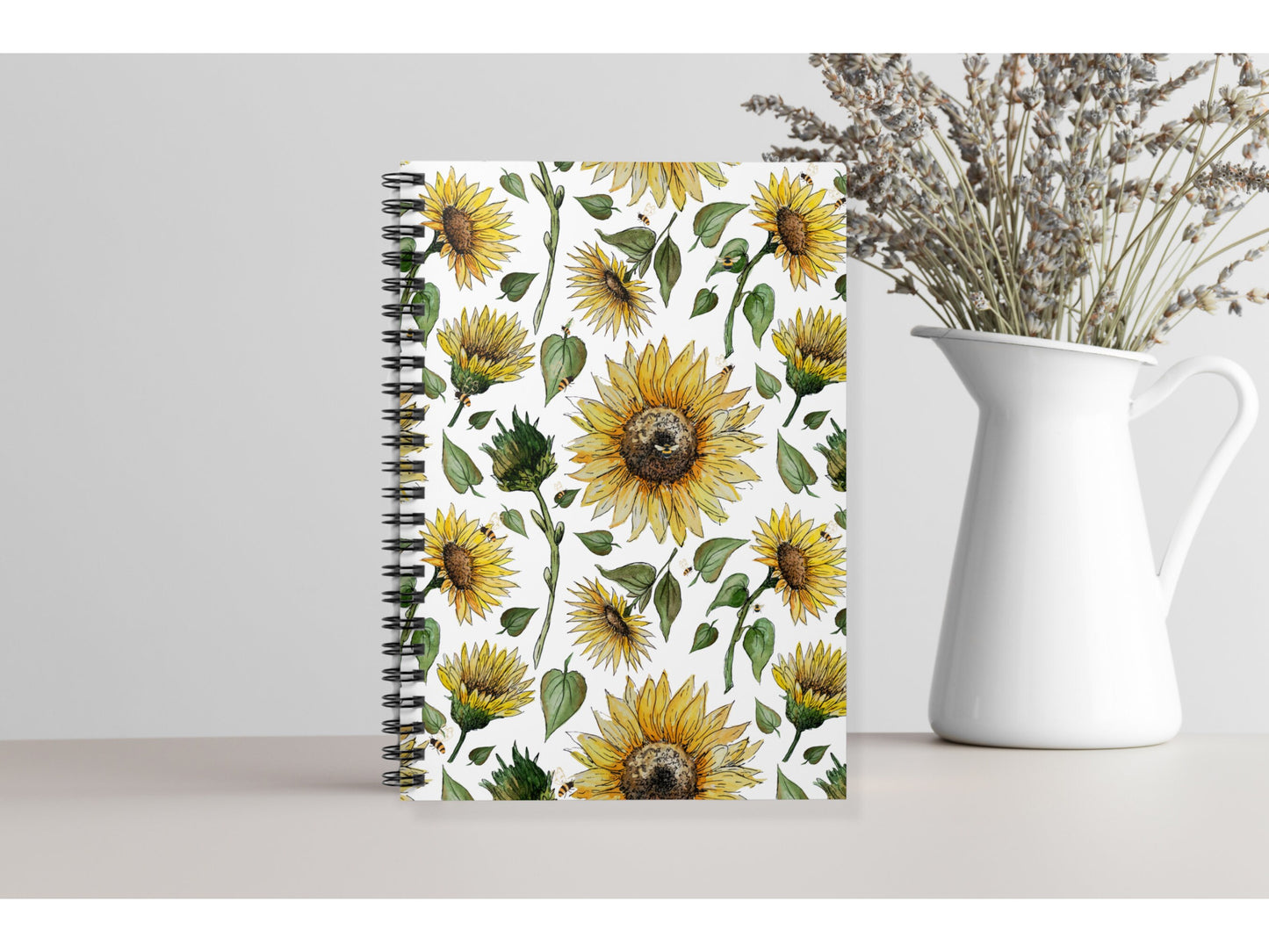 Happy Sunflower Spiral Notebook