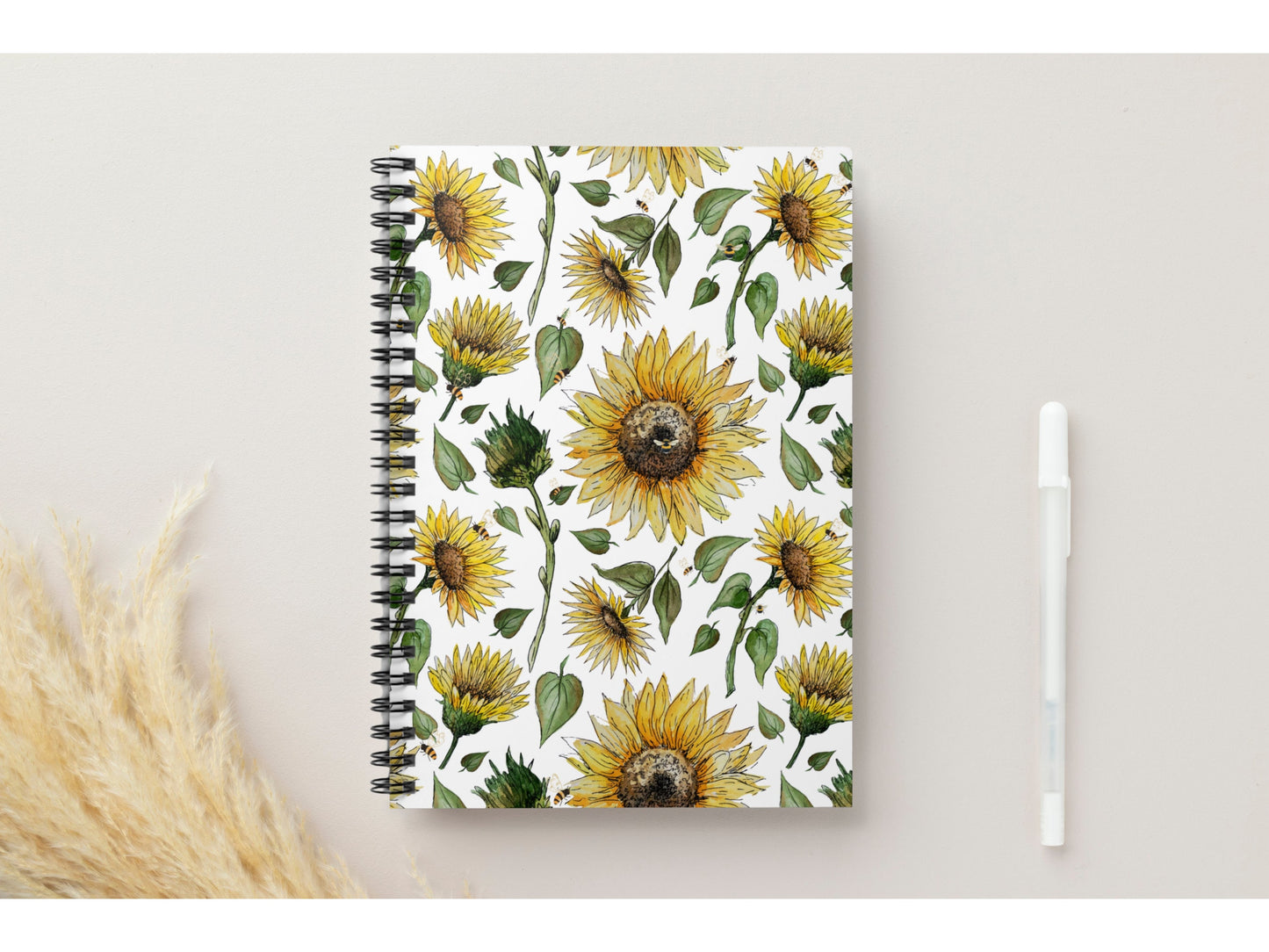 Happy Sunflower Spiral Notebook