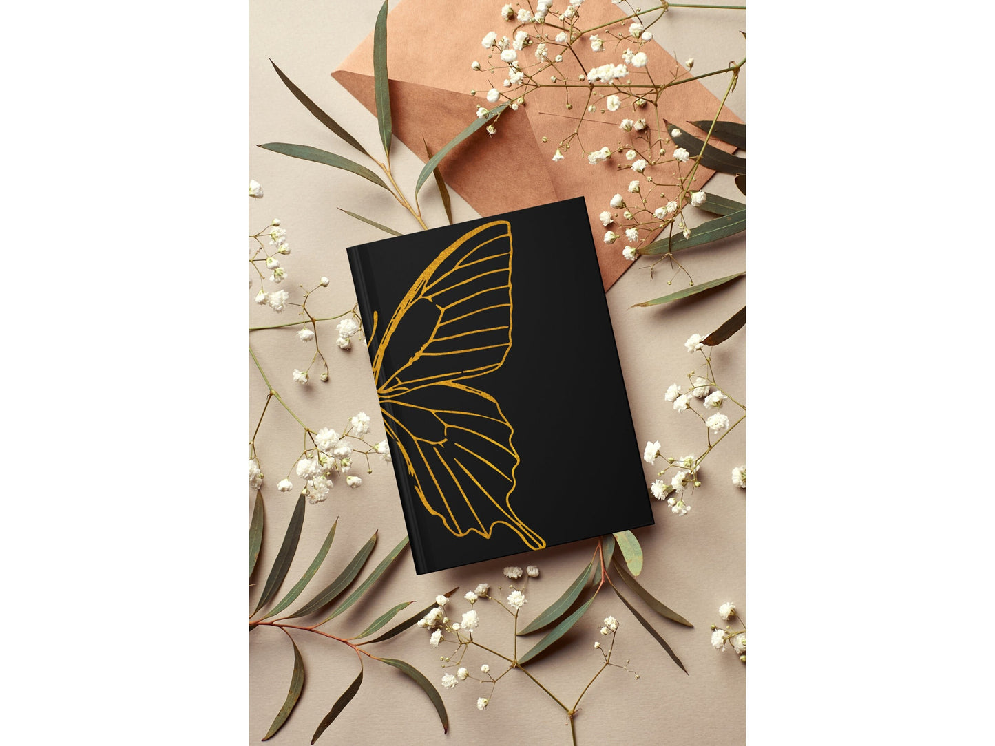 Gold Butterfly Notebook