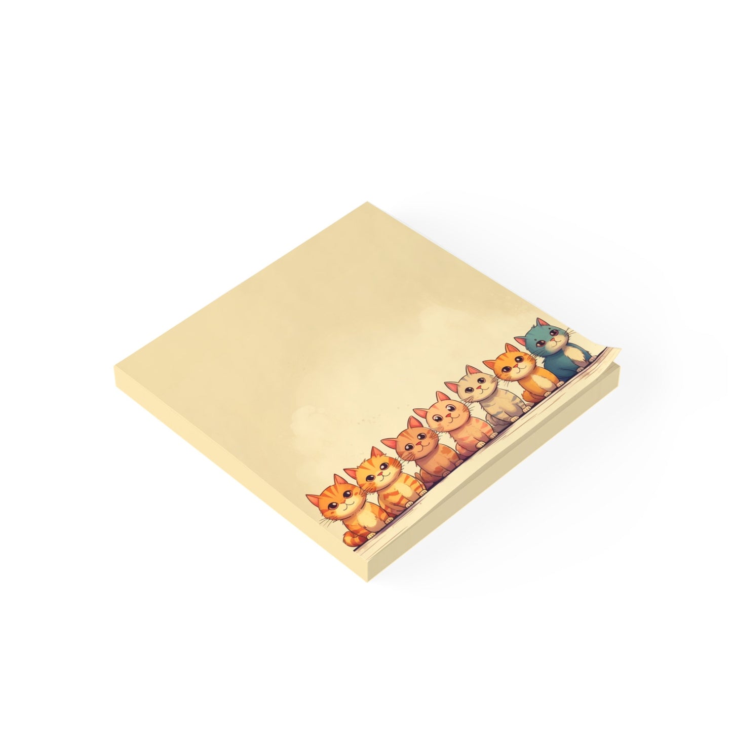 Row of Cats Sticky Note Pads