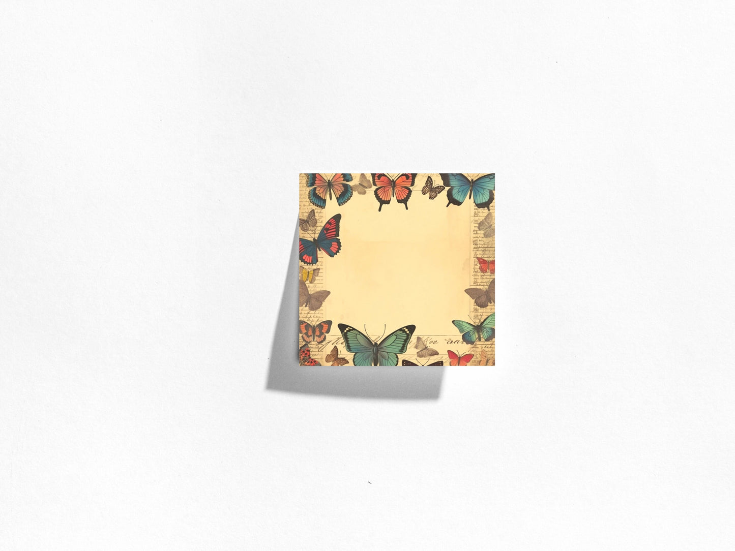 Vintage Butterflies Sticky Note Pads
