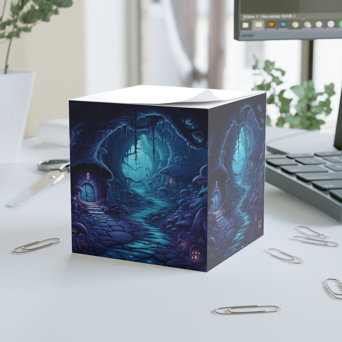 Spooky Forest Sticky Note Cube