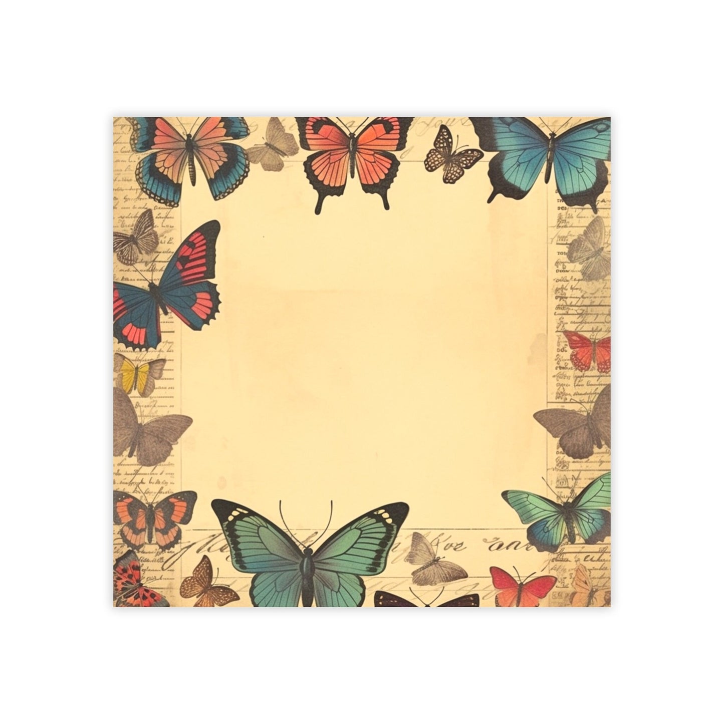 Vintage Butterflies Sticky Note Pads