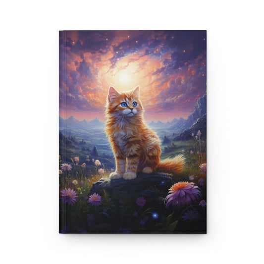 Orange Cat in the Meadow Notebook