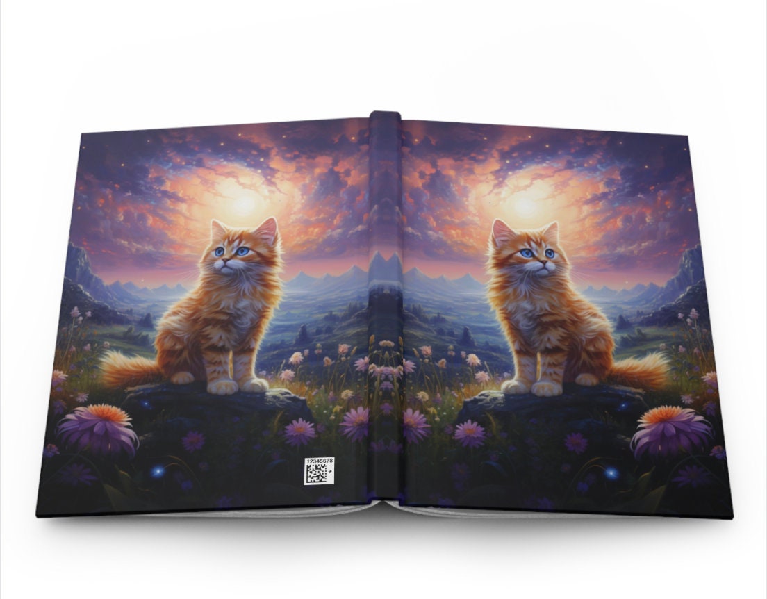 Orange Cat in the Meadow Notebook
