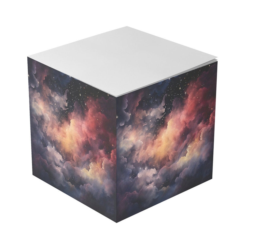 Starry Night Sky Note Cube