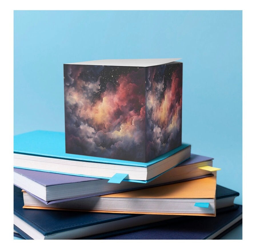 Starry Night Sky Note Cube