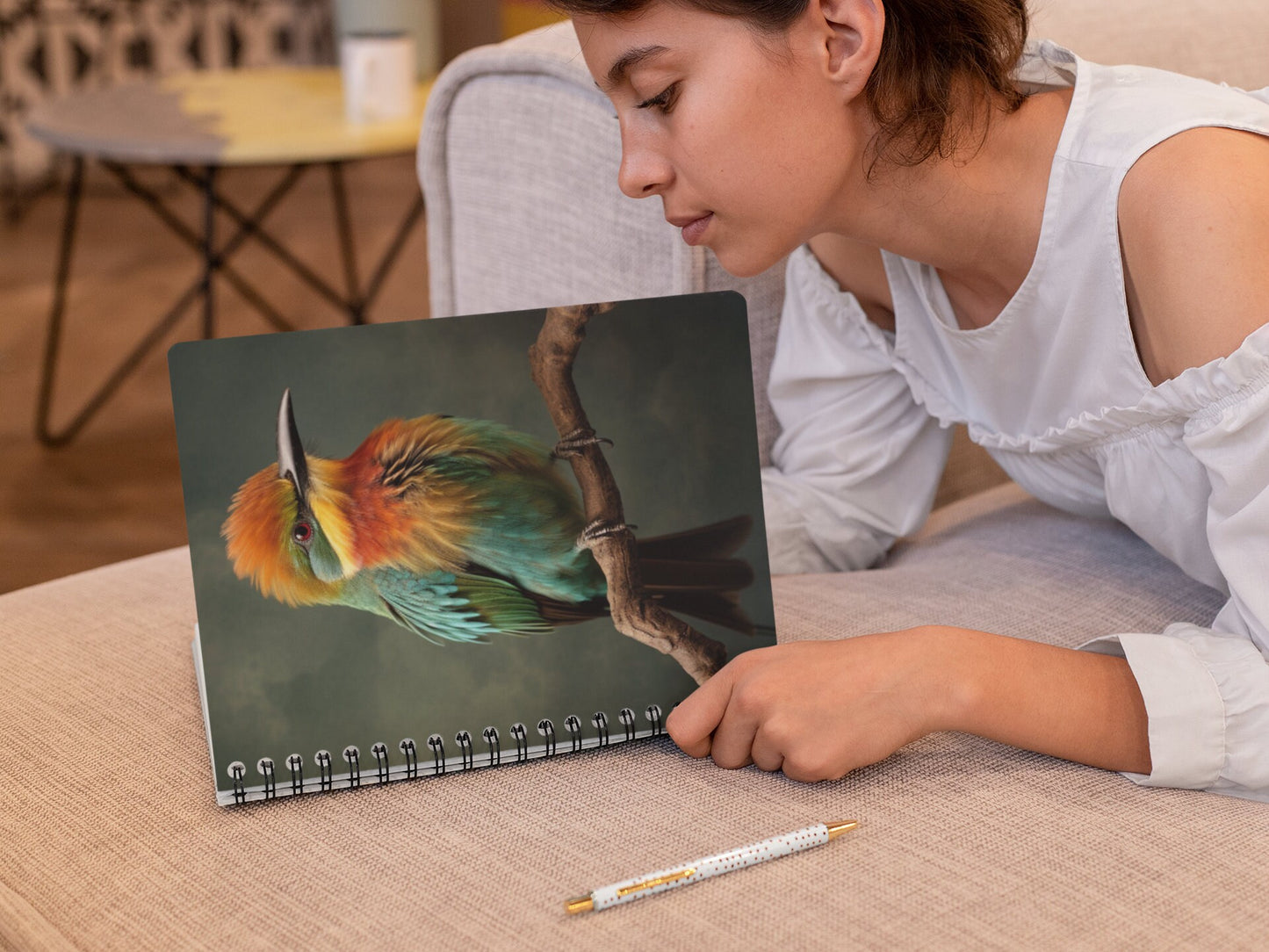 Bird on a Branch Spiral Notebook