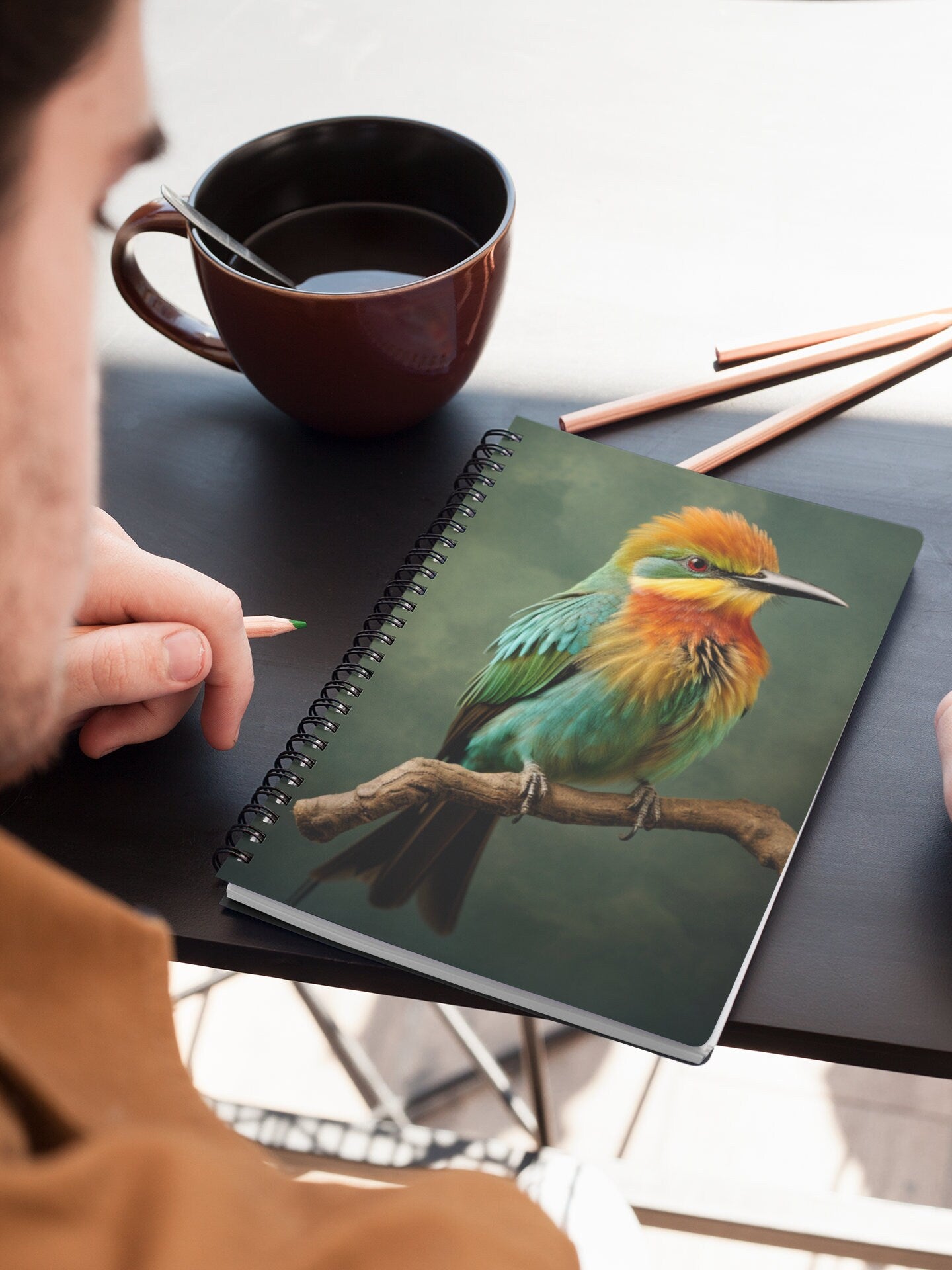 Bird on a Branch Spiral Notebook