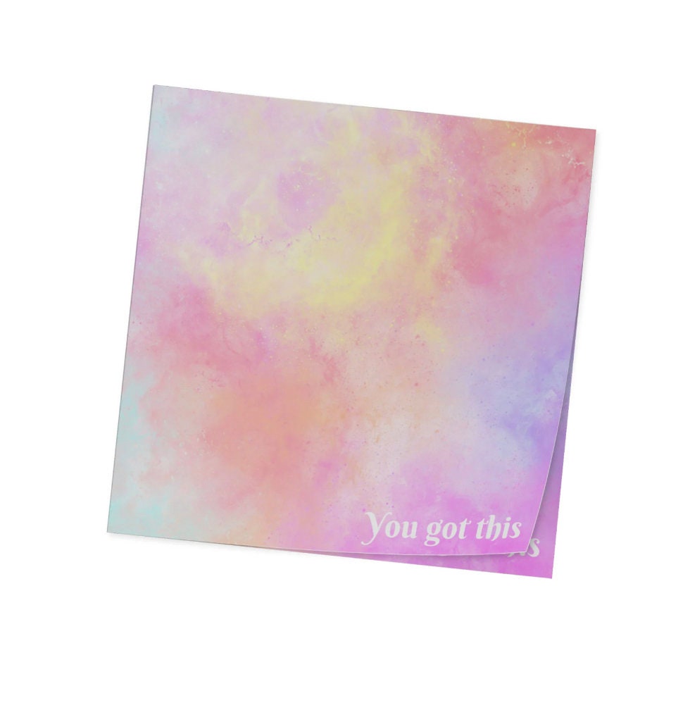 Tie Dye Motivational Sticky Note Pads