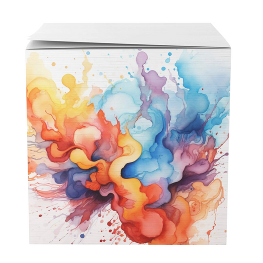 Watercolor Sticky Note Cube